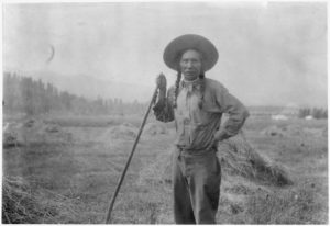 Louie Pierre, fullblood Indian farmer.